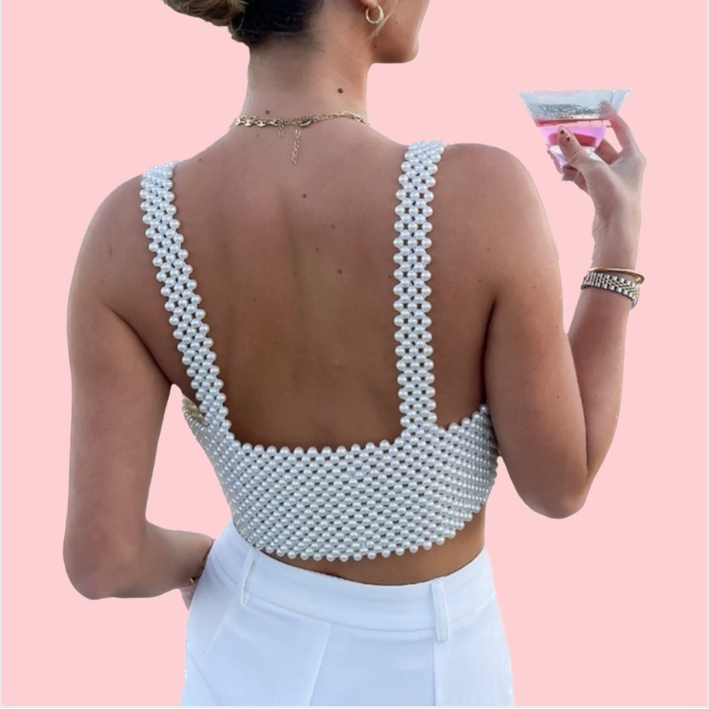 Peggy Crop top in Pearl - Picture 9 of 17